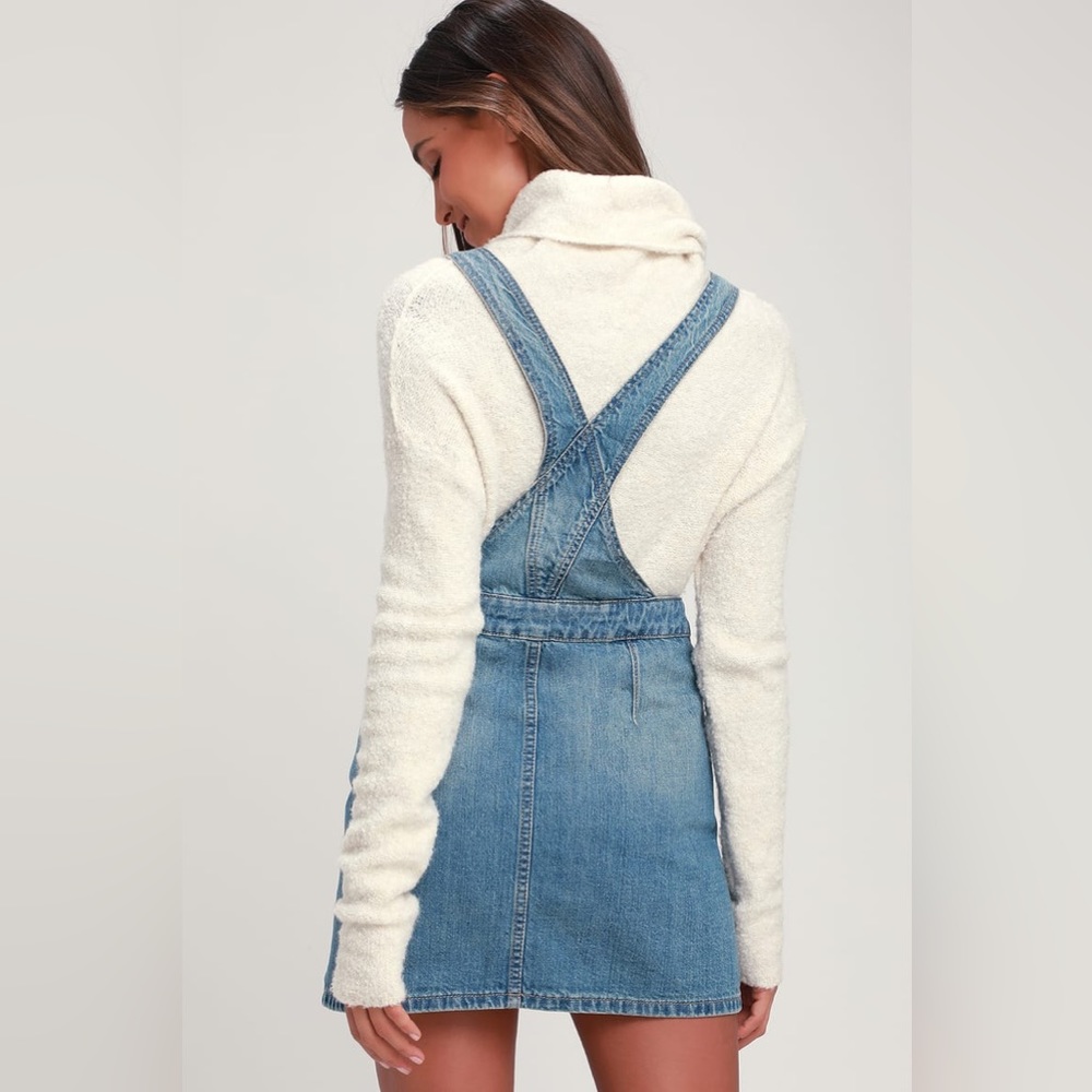 FREE PEOPLE LOUISE LIGHT WASH DENIM SKIRTALL - Picture 3 of 5